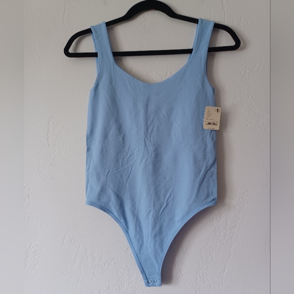 NWT Free People Scoop Neck Thong Bodysuit M/L
